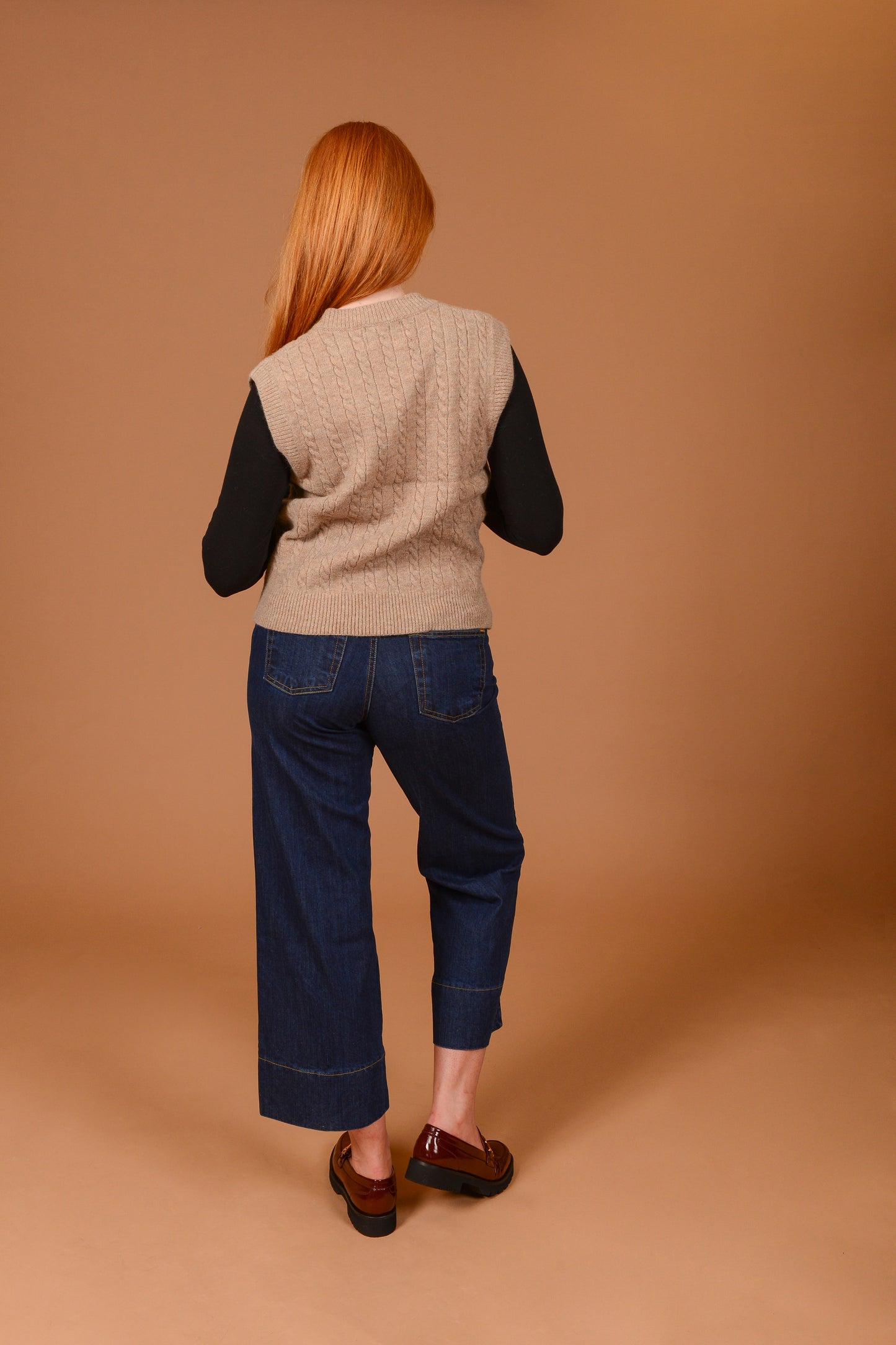 Christina Cable Knit Vest