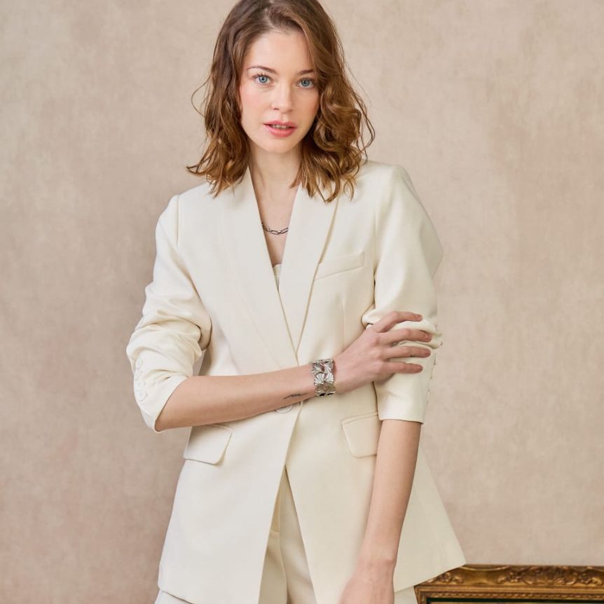 Luna Blazer in Cream