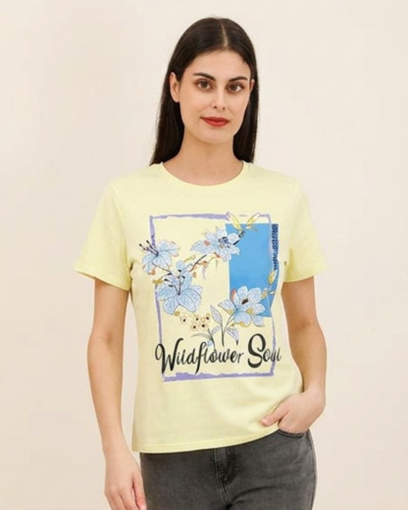 Bree 'Wildflower Soul' T-Shirt Yellow