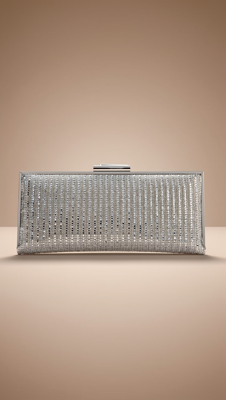 Millie Clutch in Silver