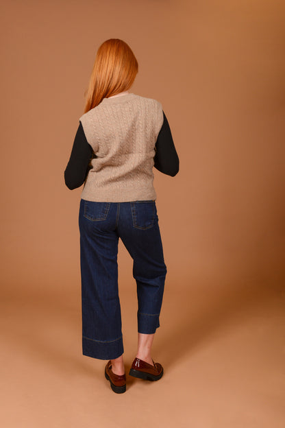 Christina Cable Knit Vest