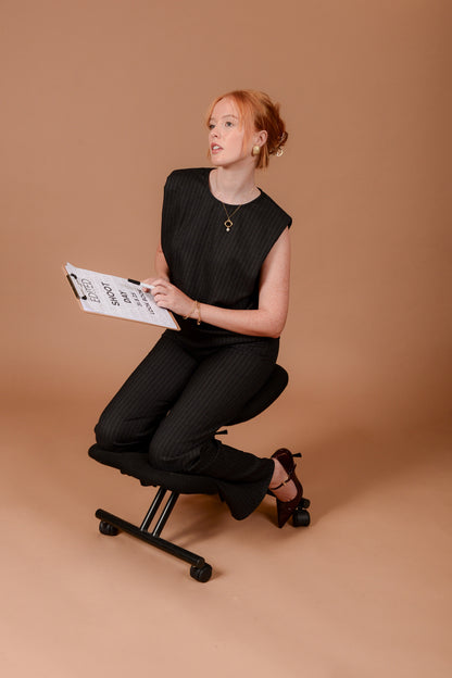 Lara Top with Shoulder Pads