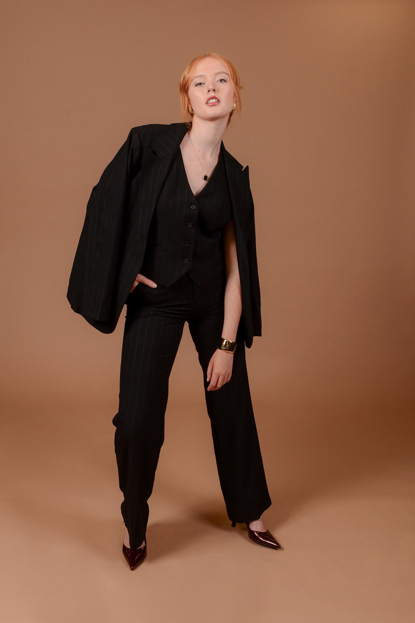 Atisha Pinstripe Blazer