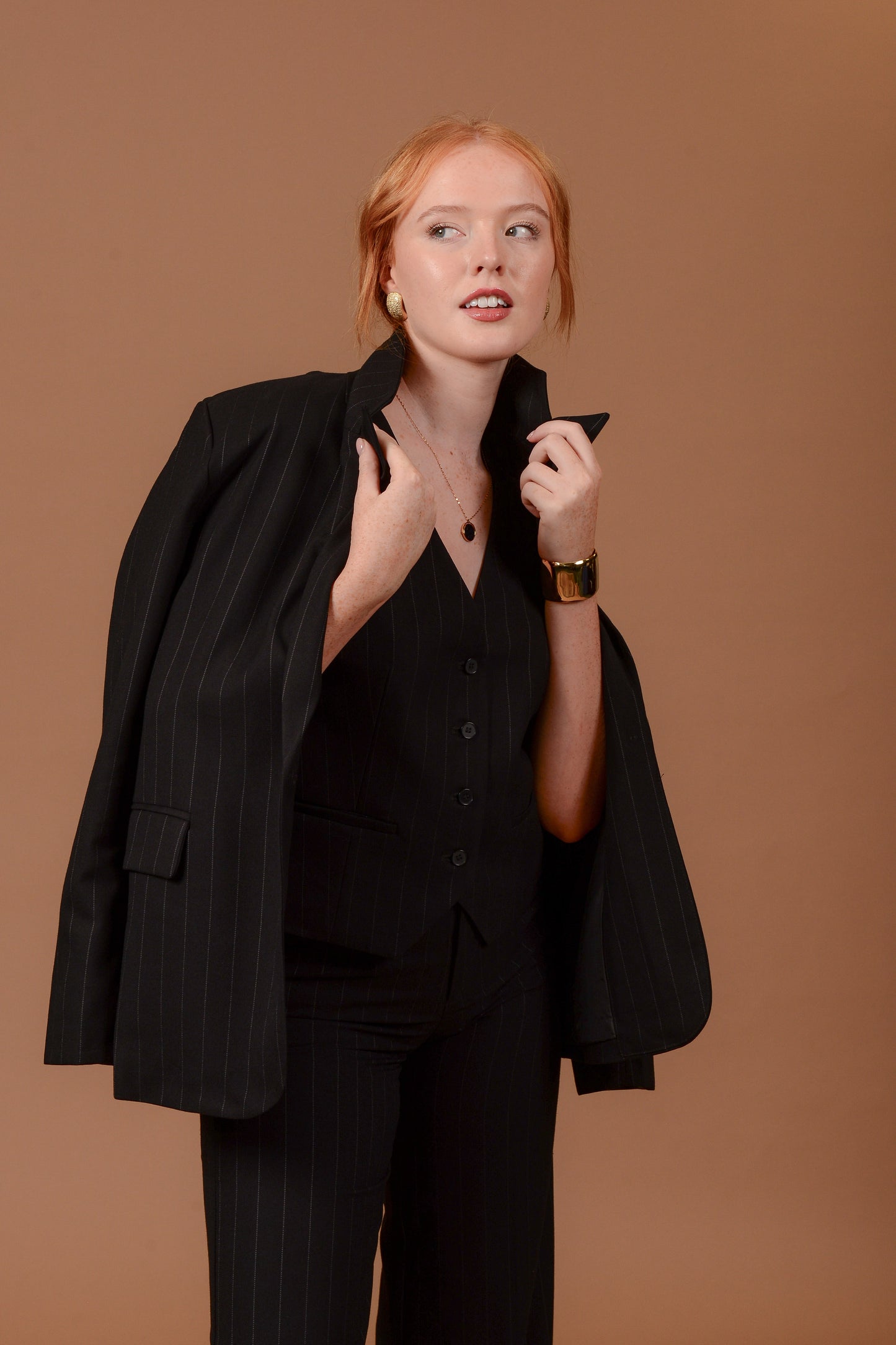 Atisha Pinstripe Blazer