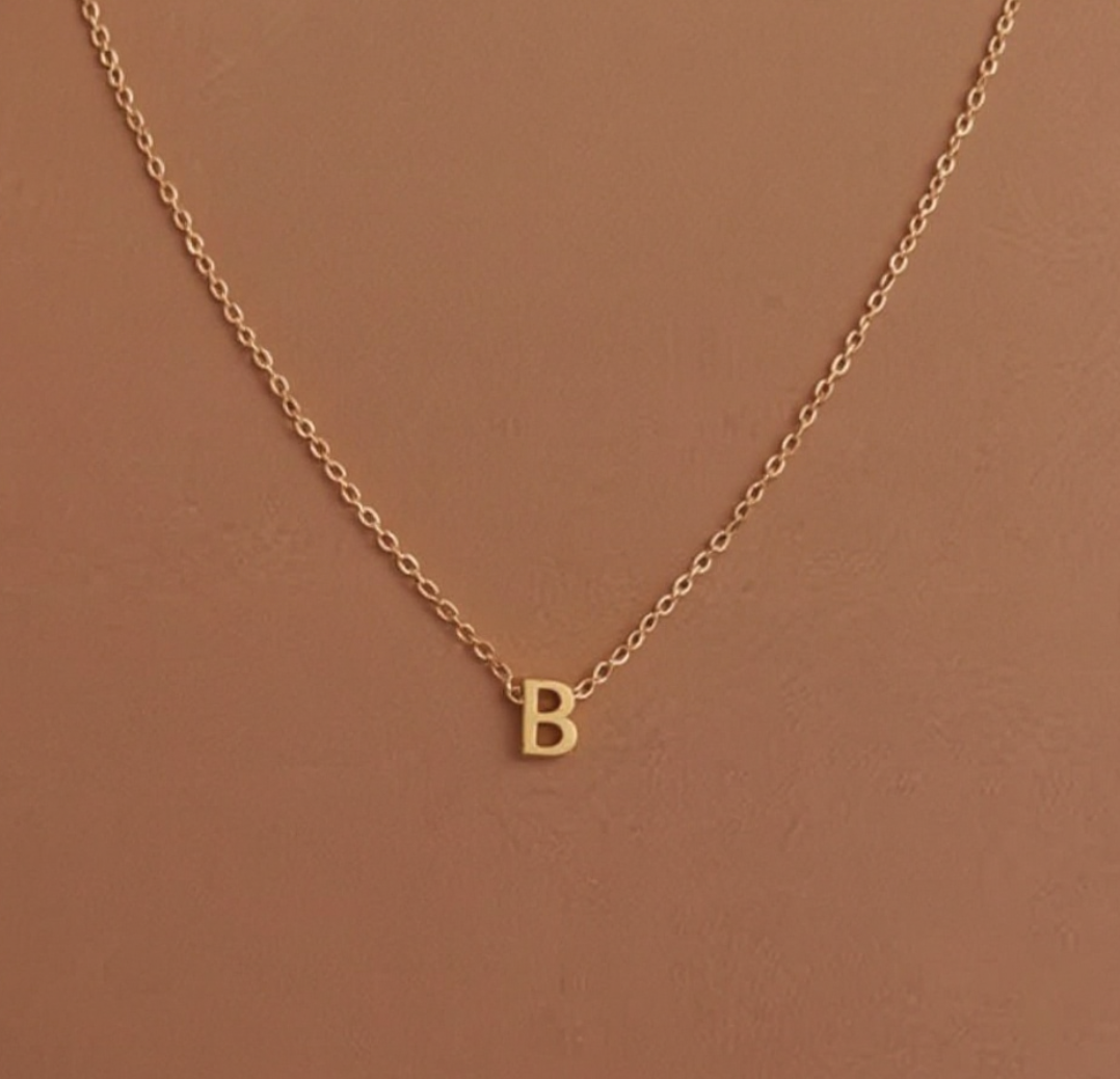 Fine Initial Gold Necklace