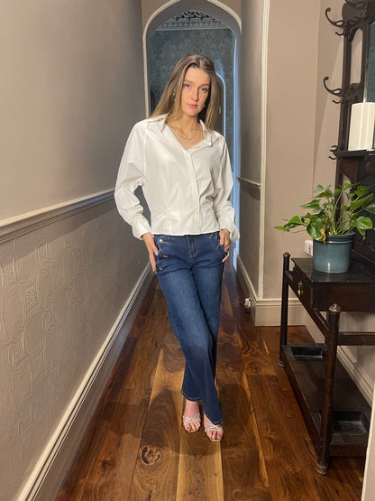Elsie White Fitted Shirt