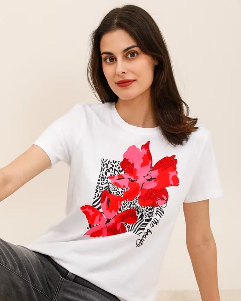 Brooke "All the Beauty" T-Shirt White