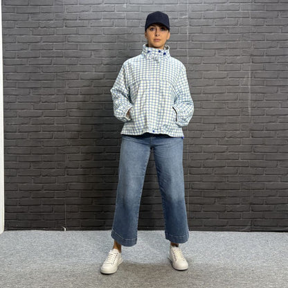 Sorcha Check Utility Jacket in Blue