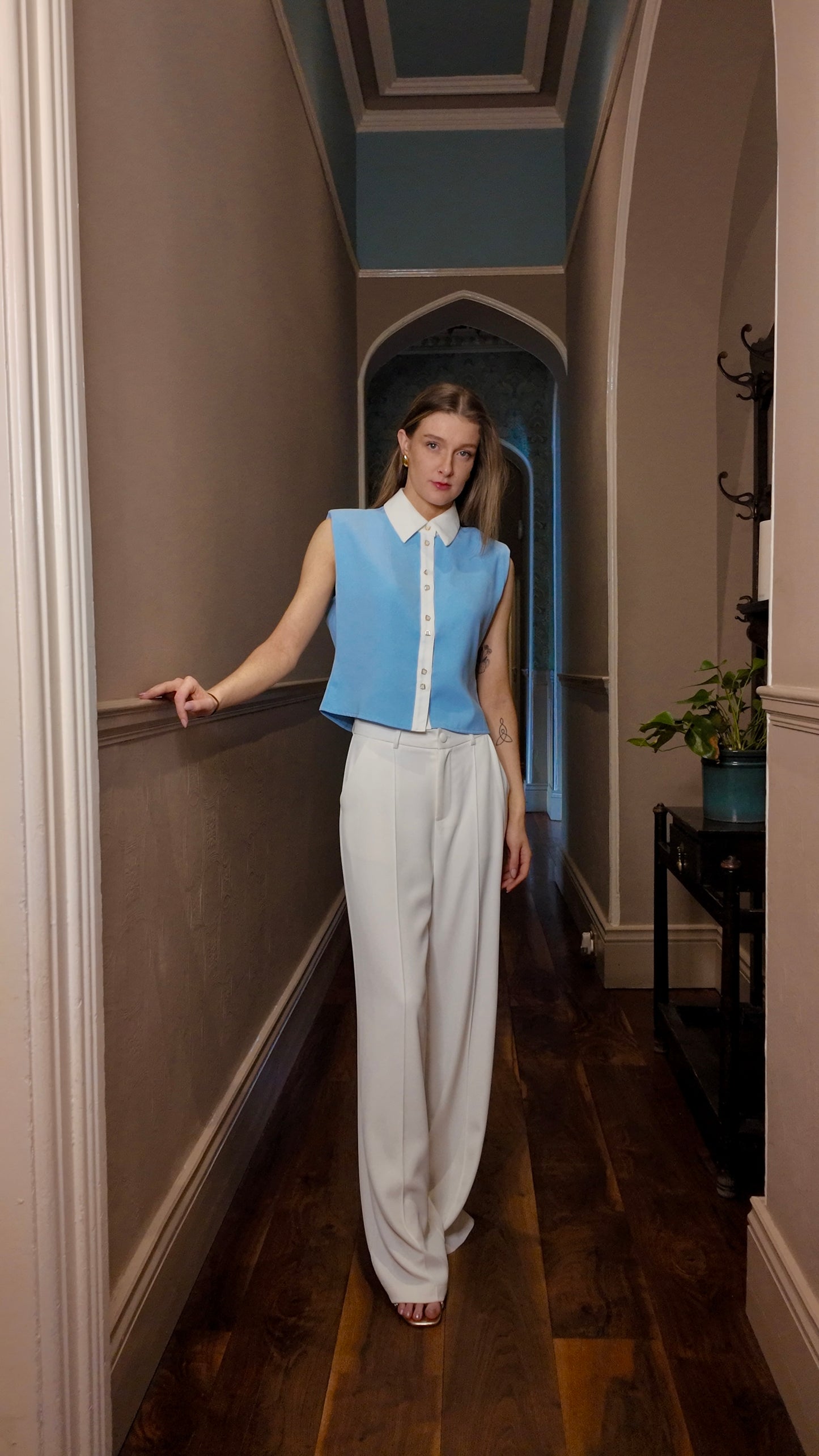 Eden White Trousers