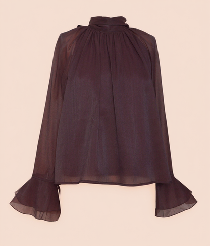 Elena Blouse in Chocolate