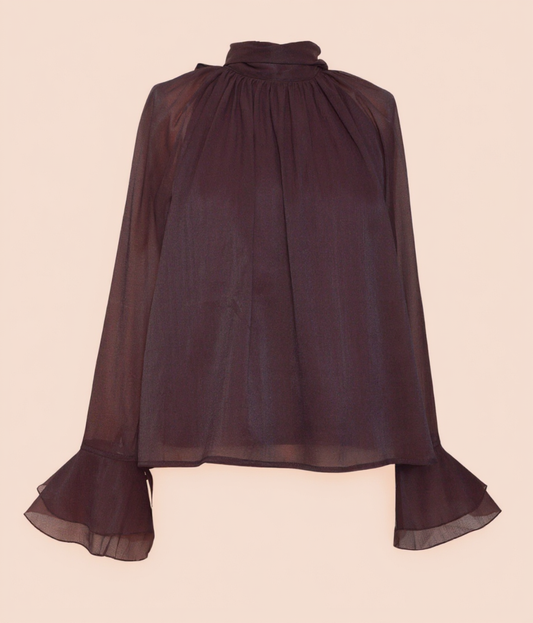 Elena Blouse in Chocolate