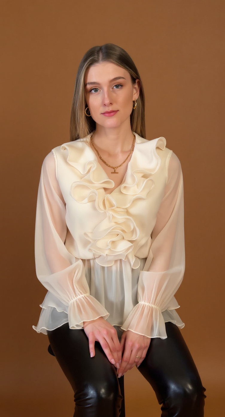 Elise Blouse in Cream